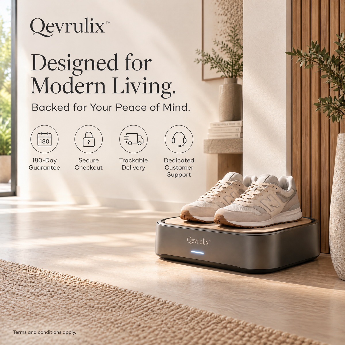 Qevrulix™ Smart Entry Shoe Climate Dock