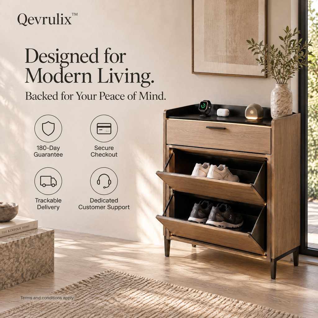 Qevrulix™ Motion-Charging Shoe Cabinet
