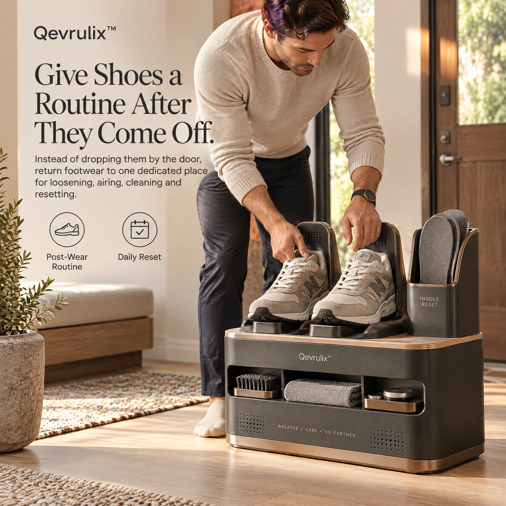 Qevrulix™ Footwear Reset Valet