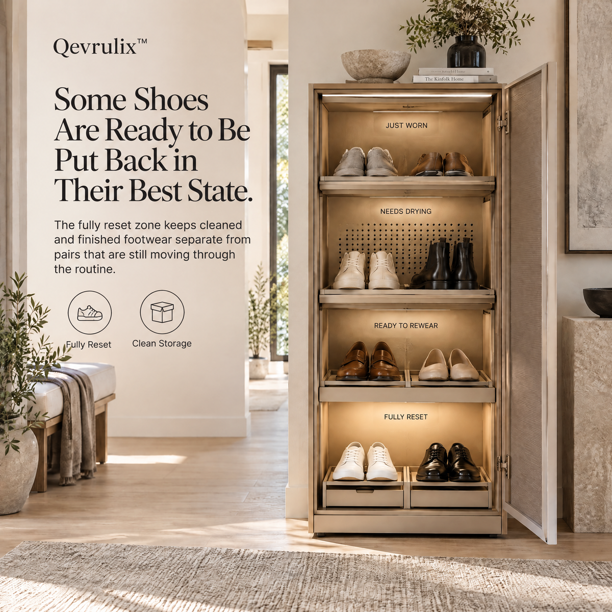 Qevrulix™  Shoe Transition Cabinet