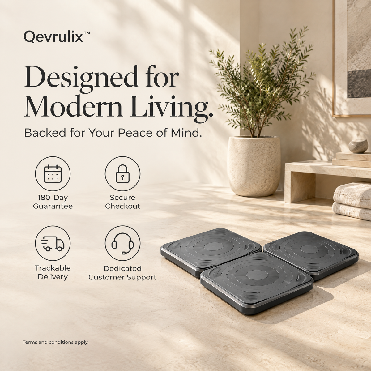 Qevrulix™  Reactive Balance Floor Tile