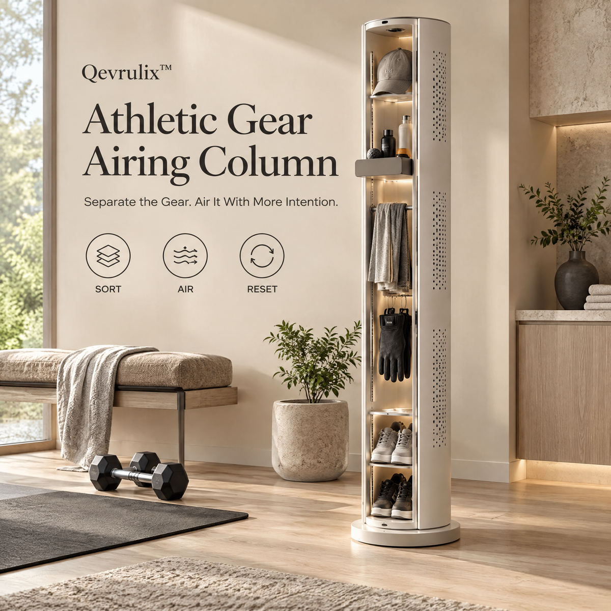 Qevrulix™ Athletic Gear Airing Column