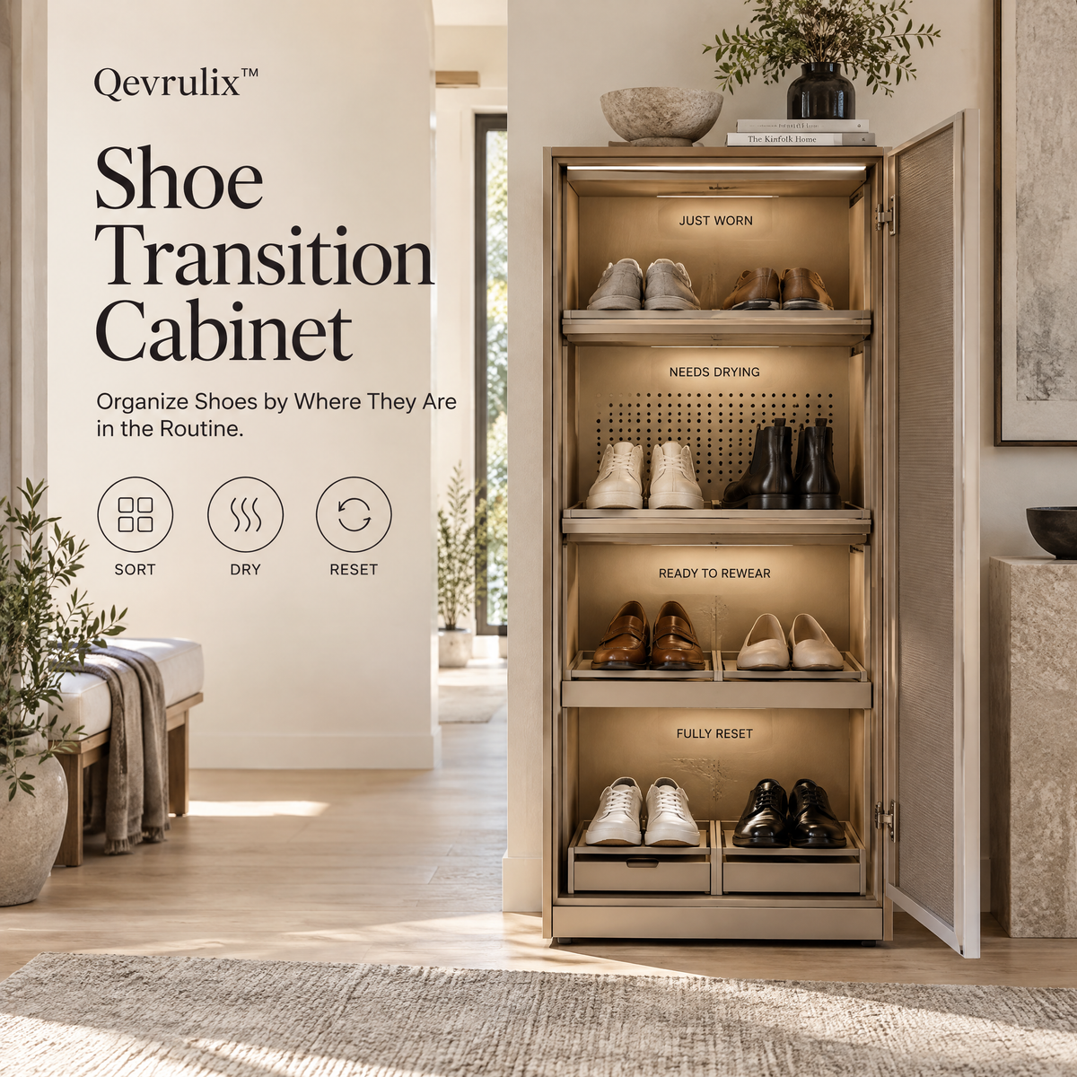 Qevrulix™  Shoe Transition Cabinet