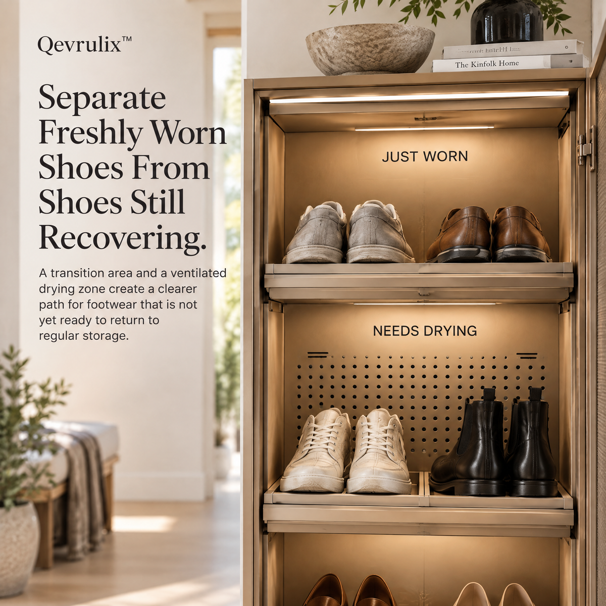 Qevrulix™  Shoe Transition Cabinet