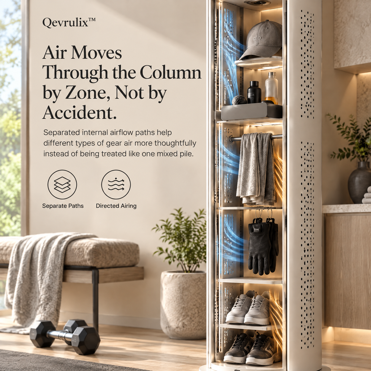 Qevrulix™ Athletic Gear Airing Column