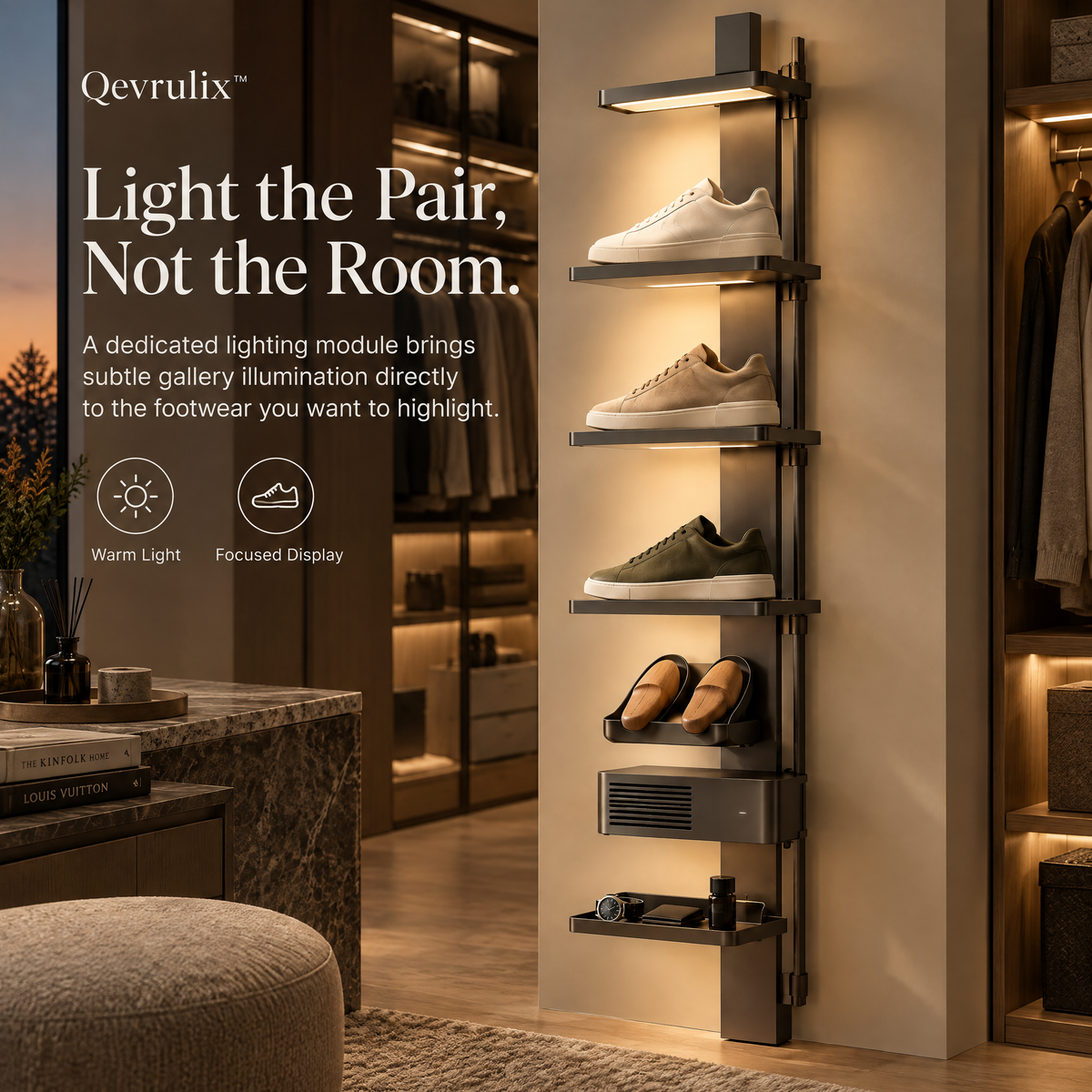 Qevrulix™ Modular Sneaker Display Spine